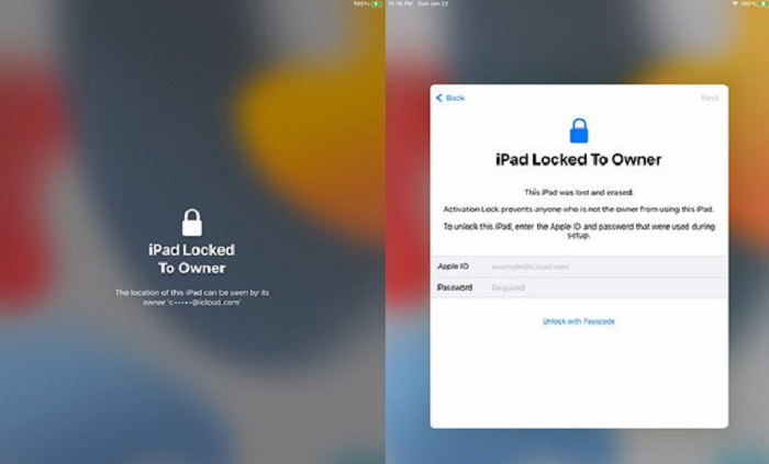 Thu mua iPhone dính iCloud báo locked to owner