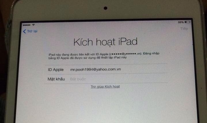 mở khóa iCloud iPad gen 5 giá rẻ, mọi tình trạng.
